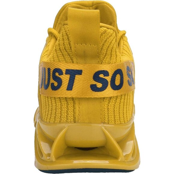 Women's Yellow Running Walking Tennis Blade Non Slip Athletic Sneakers Shoes - Picture 5 of 6